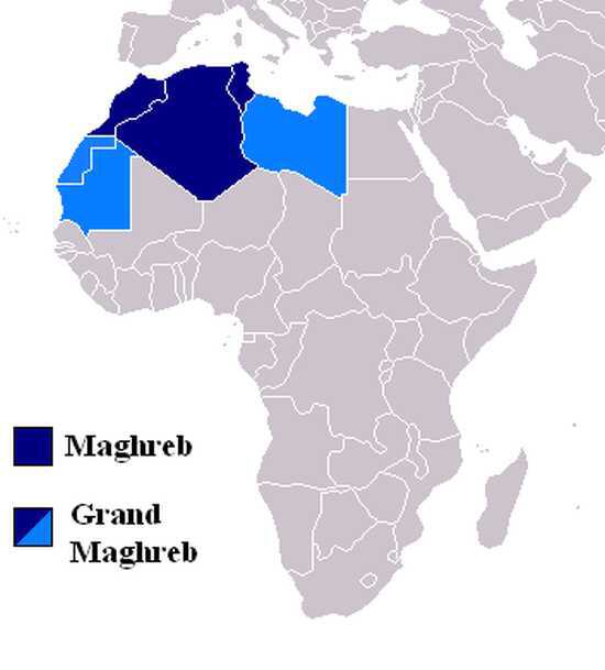 Übersichtskarte Maghreb