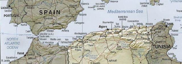 Karte von Algerien