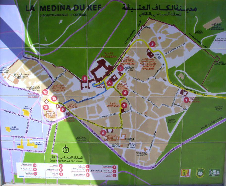 El Kef - Map